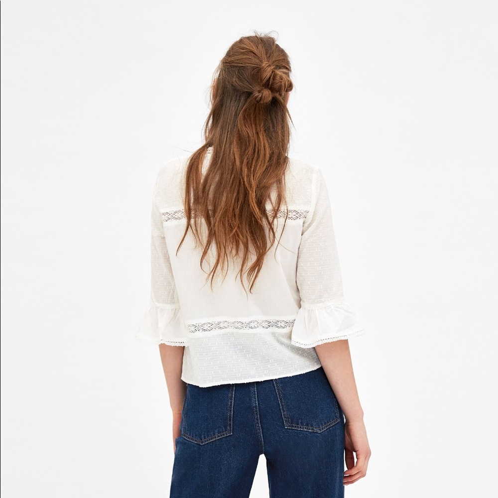 Zara Ruffled Sleeve Top - Picture 4 of 8